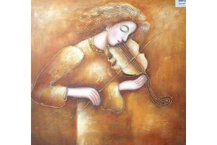 Modrest Woman & Violin Oil Painting