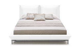 Modrest Loft Modern White Eco-Leather Bed