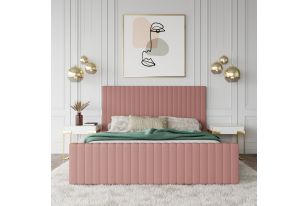 Modrest Beverly - Modern Mauve Velvet Bed