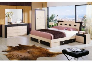 Queen Concorde Modern Bedroom Set with Storage