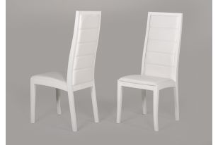 Donna - Contemporary White Leatherette Dining Chair (Set of 2)