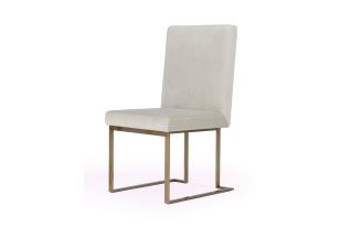 Modrest Fowler - Modern Grey Velvet Dining Chair Set of 2