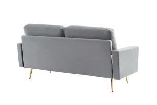 Divani Casa Huffine - Modern Grey Fabric Sofa