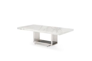 Modrest Kingsley Modern Marble & Stainless Steel Coffee Table