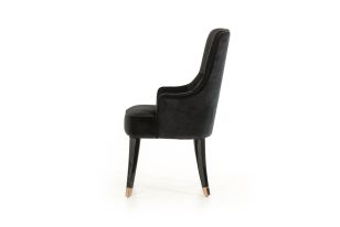 A&X Larissa Modern Black Fabric Dining Chair