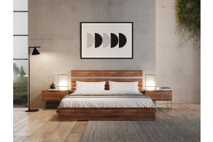 Nova Domus Lorenzo Italian Modern Light Oak Bed