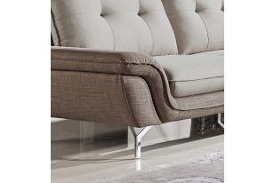 Divani Casa Indio Modern 2-Tone Fabric Sectional Sofa