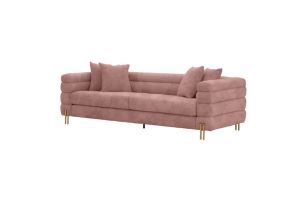 Divani Casa Branson - Pink Velvet Sofa