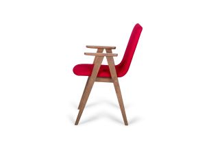 Maddox - Modern Red & Walnut Dining Chair (Set of 2)