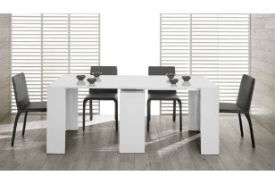 Morph Modern Ultra-Compact Extendable White Dining Table