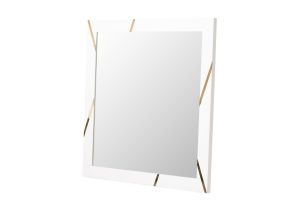 Modrest Nixa - Modern White & Gold Mirror