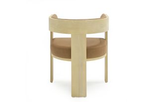Nova Domus Osaka - Modern Natural Ash + Rust Fabric Dining Chair