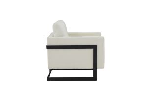 Modrest Prince - Contemporary Cream + Black Fabric Accent Chair