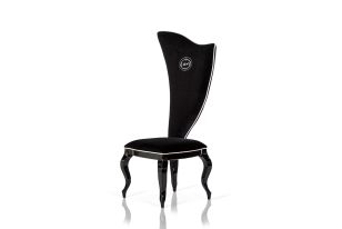 Armani Xavira Sovereign Transitional Black Fabric Dining Chair