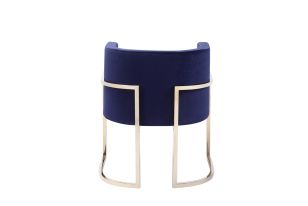 Modrest Betsy Modern Navy Blue Velvet + Gold Dining Chair