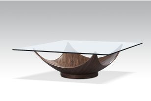 Modrest - Sunset Modern Walnut Square Coffee Table
