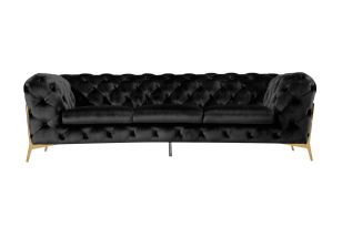 Divani Casa Sheila - Transitional Black Fabric Sofa