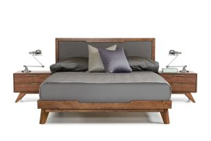 Nova Domus Soria Mid-Century Grey & Walnut Bedroom Set