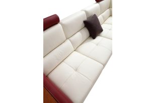 Divani Casa T760 Modern White & Red Leather Sectional Sofa