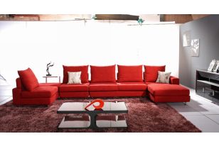 Toledo Modern Red Sectional Sofa
