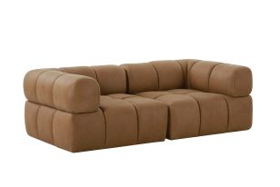 Divani Casa Everest - Modern Brown Leather Modular Corner Sectional Seat