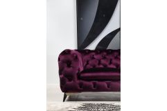 Divani Casa Delilah Modern Purple Fabric Chair