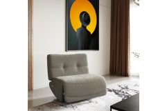 Divani Casa Basil - Modern Grey Fabric Large Electric Recliner Chair