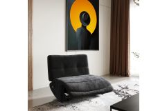 Divani Casa Basil - Modern Dark Grey Fabric Large Electric Recliner Chair