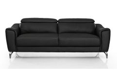 Divani Casa Danis - Modern Black Leather Sofa