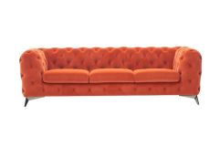Divani Casa Delilah - Modern Orange Fabric Sofa