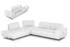 Lamod Italia Mood - Italian White Leather Left Facing Sectional Sofa