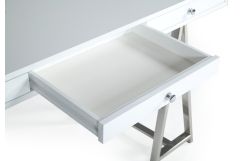 Modrest Ostrow - White + Stainless Steel Desk