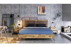 Modrest Sala Modern Light Wood Bed