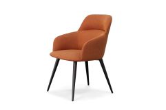 Modrest Scranton - Modern Orange & Black Dining Chair