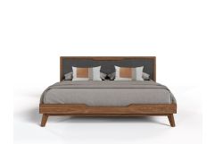 Nova Domus Soria Mid-Century Grey & Walnut Bed