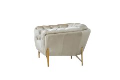 Divani Casa Stella - Transitional Beige Velvet Chair