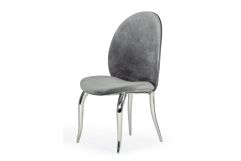 Modrest Vince - Glam Grey Velvet Dining Chair Set of 2